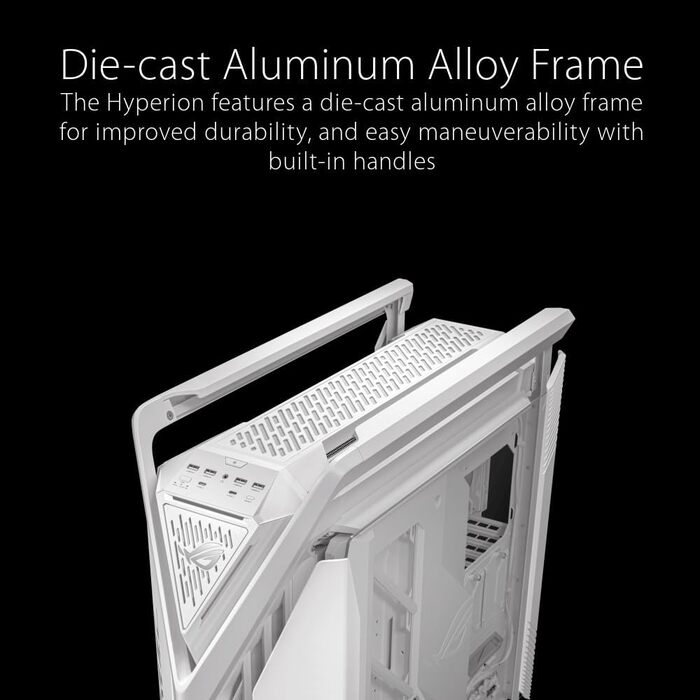 Корпус ПК ASUS GR701 ROG mATX з ARGB підсвічуванням та скляною панеллю, підтримка GPU до 420 мм