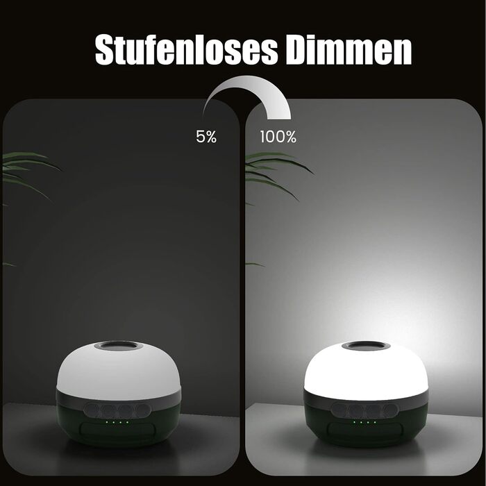Camping Lamp with RGB Color Changing, LED Camping Lantern with 5200mAh USB Rechargeable, 6 Brightness Modes & Built-in Strong Magnet, Steplessly Dimmable Camping Lamp emergency kit for Hiking, Outdoors