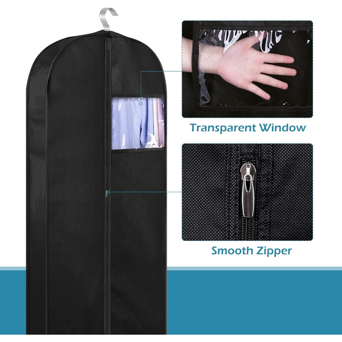 Органайзери для шафи KIMBORA 109,2 см (3 шт.) - для зберігання одягу, мантій, курток