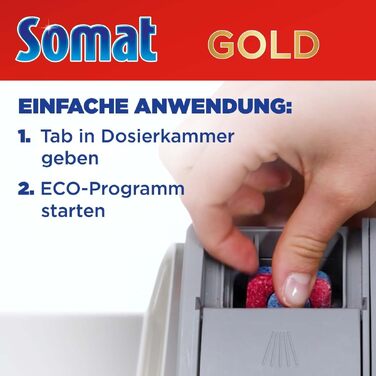 Таблетки для посудомийних машин Somat Gold, проти припаленого бруду, для низьких температур, 105 шт