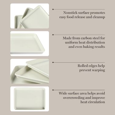 Набір форм для випічки Martha Stewart Gallen, 10 шт., кераміка, антипригарне покриття, без PFA, кольору льону