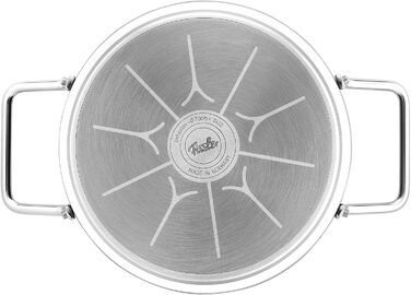 Каструля Fissler Adamant/Aluminium (24 см, 4.9 л) з кришкою з термостійкого скла, антипригарне покриття, для індукційних плит