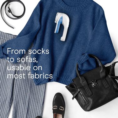 Електричний видалення ворсу Conair CLS1XE: бездротовий прилад для одягу та тканин, білий/блакитний