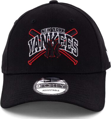 Кепка New Era New York Yankees 39thirty Flexfit чорна, універсальний розмір