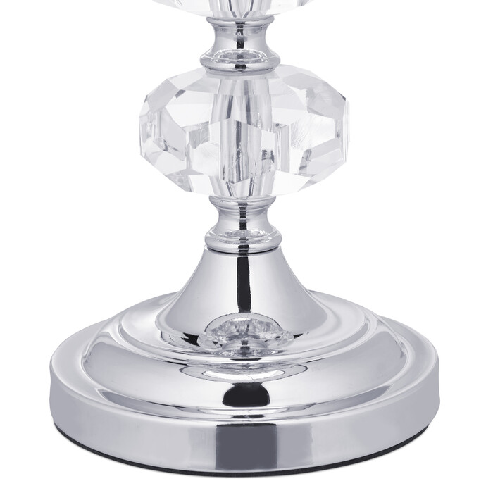 Relaxdays Table Lamp, Crystal and Velvet in Pink