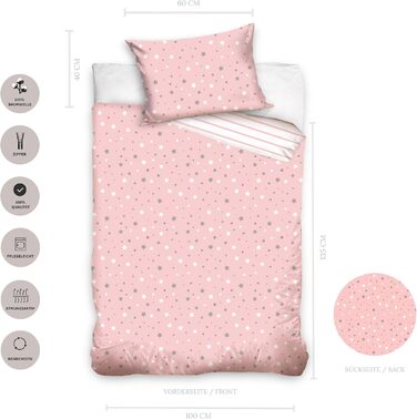 Комплект постільної білизни для дитячого ліжечка 100x135 см з 100% бавовни - Комплект для дітей та малюків 