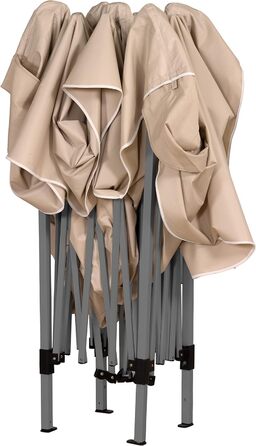 INSTENT Pavilion 3 x 3 m Basic, waterproof, UV protection 50+, (Champagne)