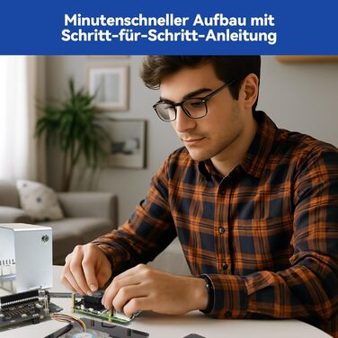 Корпус Mini-PC для Raspberry Pi 5 з SSD NVMe M.2, охолодження PWM та RGB-підсвіткою (без Raspberry Pi)