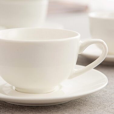 LOVECASA Кавовий сервіз з порцеляни, Sweet, 12-ти частинний, 230 мл, білий, для 6 осіб