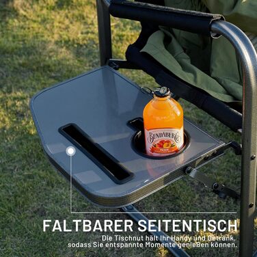 Крісло для кемпінгу Timber Ridge на 2 особи, розкладне, 300 кг, для риболовлі, пікніків, фестивалів, з бічним столиком