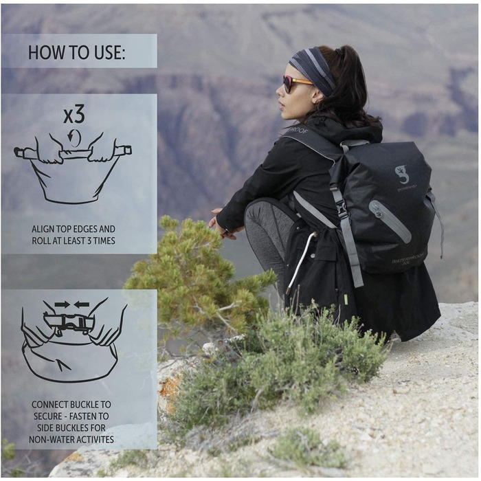 Gecko Brands Unisex Waterproof 30-Liter Backpack