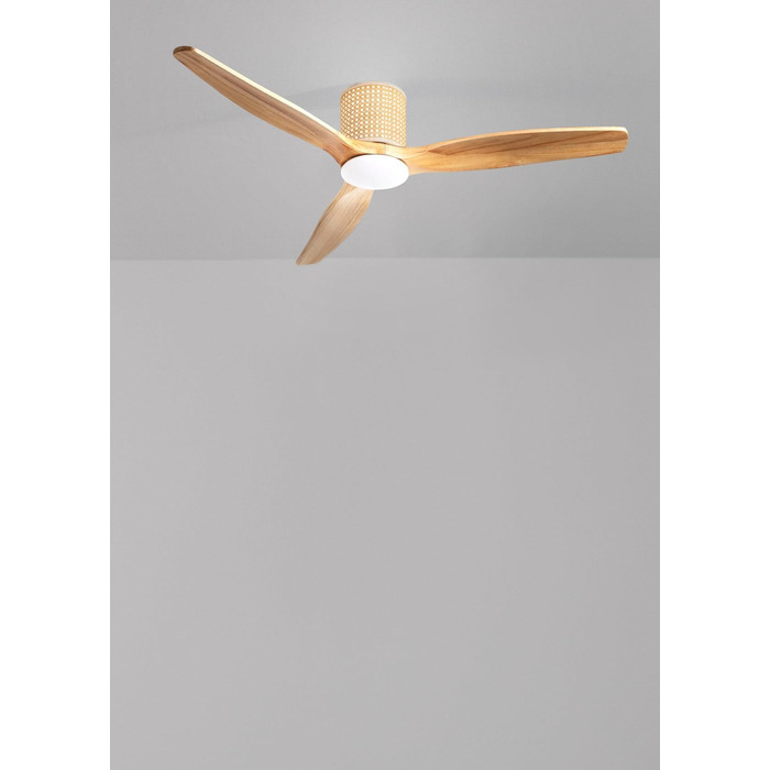 Стельовий вентилятор WINDCALM Rattan з підсвічуванням та пультом ДУ, 132 см, 40W, 6 швидкостей, 3 режими світла, таймер, літній/зимовий режим