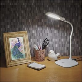 LED настільна лампа EMOS STELLA 6,5W з регулюванням яскравості, 4000K, гнучкий шарнір, 1,7м кабель, CRI>80