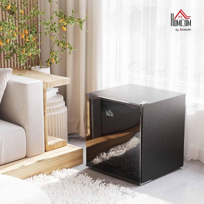 Mini морозильна камера HOMCOM 35 л, електрична, автономна, чорна, без замка