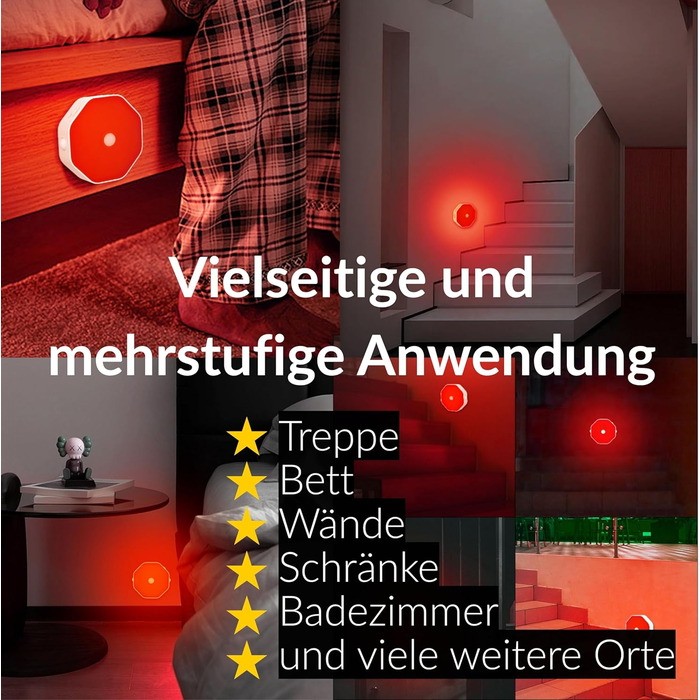 Нічна лампа-кліпса для читання Toys4Boys: LED, 360° гнучкий світильник для книг, червоний сенсор, 8 LED, для читання в ліжку