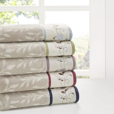 Шторка для душу Madison Park Serene Flora з квітковим візерунком, 72x72 см, Spice (червоний)