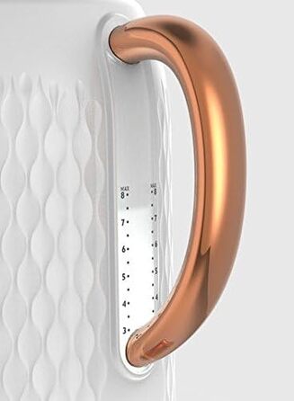 Електричний чайник Breville VKT017 Curve, 1.7 л, 3000 Вт, білий та рожеве золото