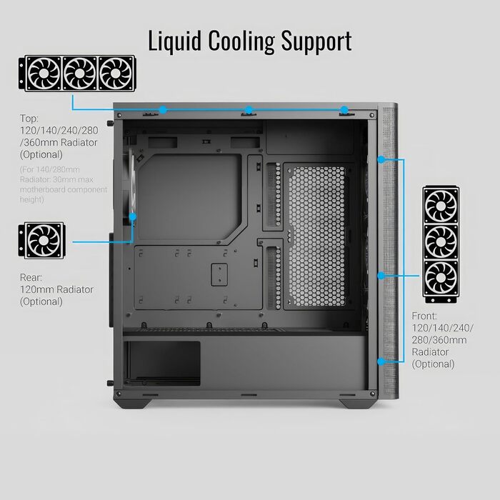 Корпус для ПК Aerocool D502A Mid-Tower: Mesh-панель, 4 RGB-вентилятори, підтримка ATX/Micro-ATX/Mini-ITX, скло, чорний з дерев'яними вставками