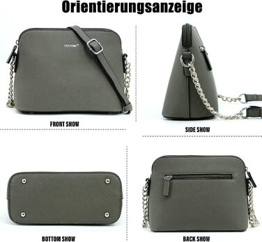 Сумка жіноча TANTOMI через плече: елегантна клатч на ланцюжку сірого кольору для вечірки