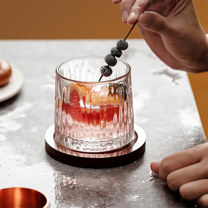 Набір склянок для віскі Weobao Old Fashioned з кришталю, ручної роботи, 160 мл (набір з 2 шт.)