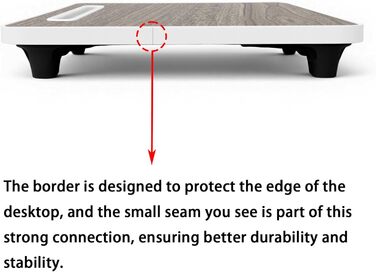 Столик для ноутбука на ліжко - Laptoptisch 48 x 30 см, сірий. Підходить для їжі, читання, роботи та відпочинку в ліжку, на дивані або в офісі.