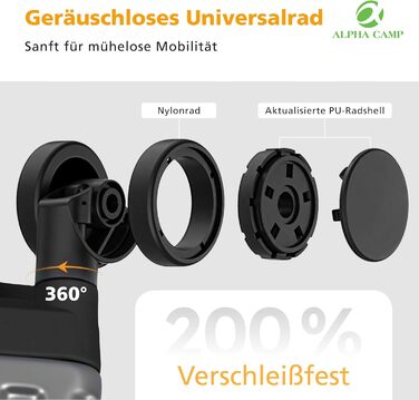 Чемодан ALPHA CAMP XL з алюмінієвим каркасом та полікарбонатною оболонкою, TSA-замок, 40x36x77 см, 93 л, темно-сірий, для подорожей