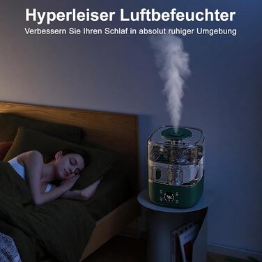 Увлажнитель воздуха Vankarr 5L, ультразвуковий, 28dB, с поворотним соплом 360°, для детей, офиса, растений, белый (Зеленая Интеллектуальность)