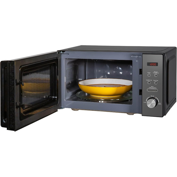 Мікрохвильова піч Russell Hobbs RHMM701B, 17 л, 700 Вт, чорна, з 5 рівнями потужності, таймером, функцією розморожування та легкою очисткою