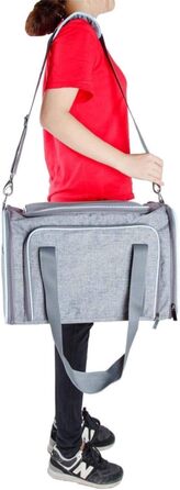 Складана переноска для собак і котів, 72 см. Підходить для подорожей на авто та літаку. Зручна переноска з довгим плечовим ременем, двостороння