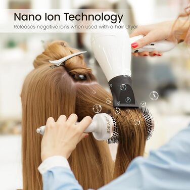 Кругла щітка для укладання волосся AIMIKE NaturaVol, 53 мм з щетиною, для об'єму та гладкості, з 2 затискачами