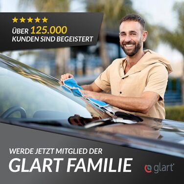 Набір мікрофібр для автомобіля Glart 471PP6, 6 шт, 60x40 см, червоні — серветки для полірування кузова, скла та салону, без ворсу та розводів
