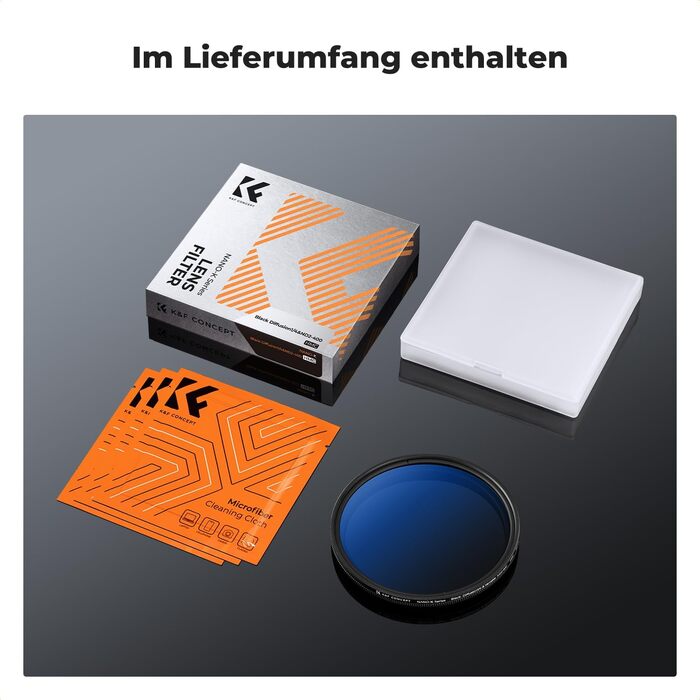 Фільтр K&F CONCEPT 77mm 2-в-1: Black Mist 1/4 та ND2-ND400 з багатошаровим покриттям (Nano-Klear)