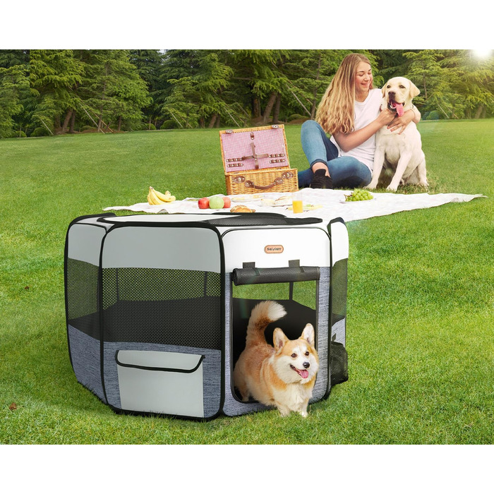 Клітка-лабіринт для котів, розкладний вольєр для котів, блакитний, M