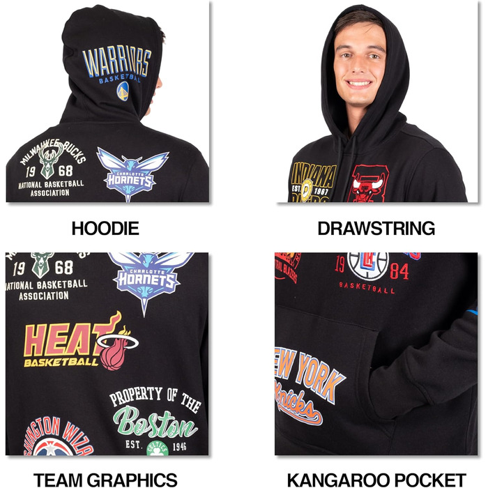 Чоловічий світшот Ultra Game з м'якого флісу, чорний (1 шт.)