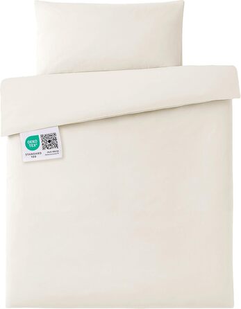 Набір постільної білизни для дитячого ліжечка MAKIAN, 100% бавовна, дихаюча, легка у догляді, Oeko-Tex, бежевий | 100x135 см, 40x60 см