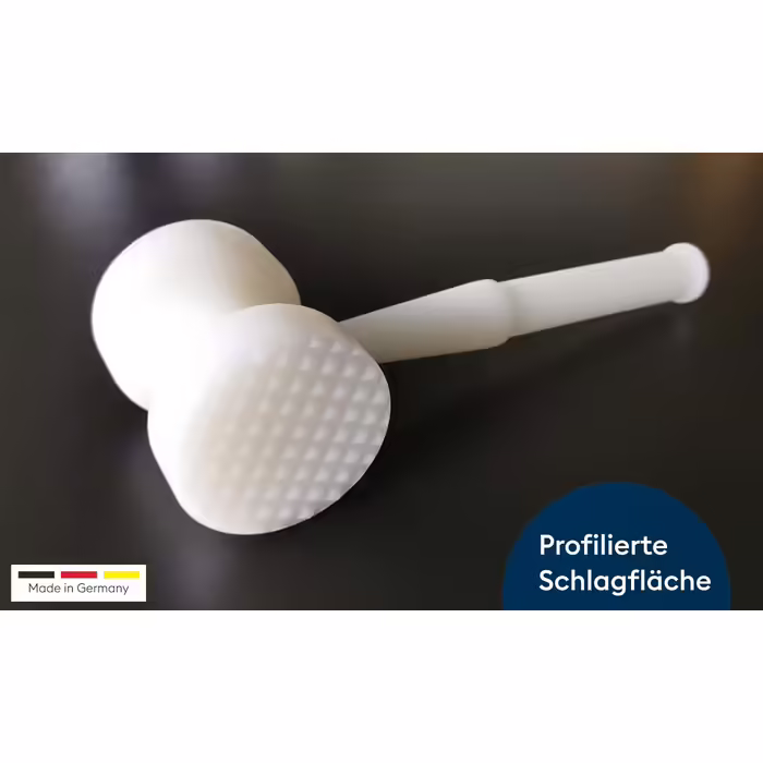 Hydroma® Meat Tenderizer/Steak Hammer made of plastic (PE, Polyethylene) – with a textured and smooth striking surface