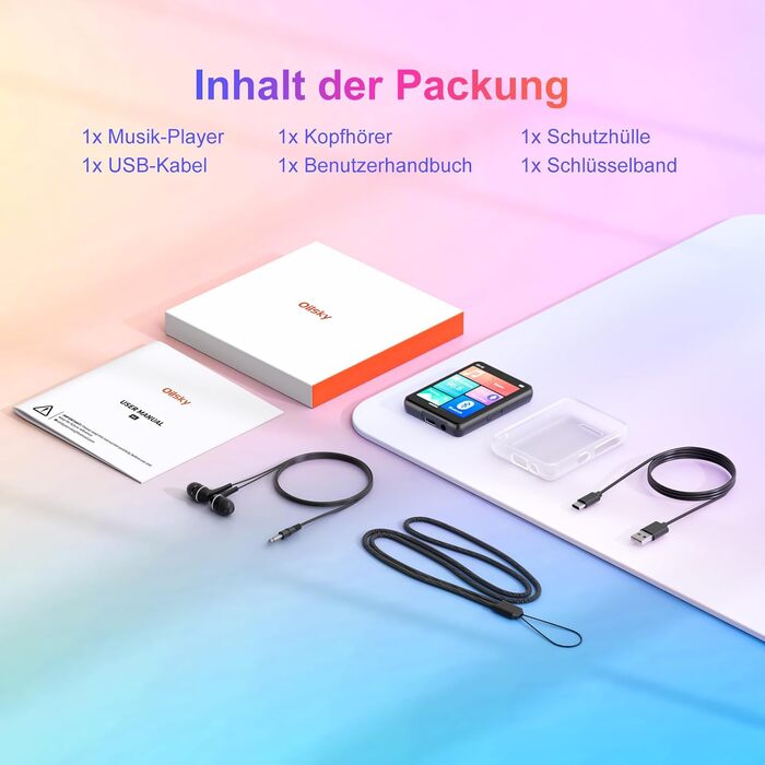 MP3-плеєр Oilsky 128GB Bluetooth 5.4 з екраном 2.4