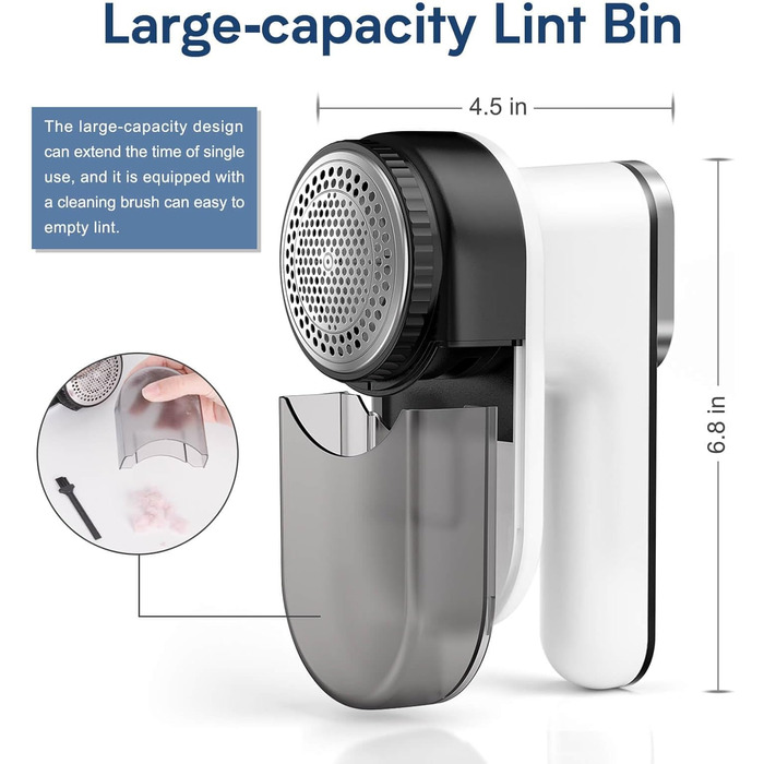 Машинка для видалення катишків HAPPHOOH з USB-зарядкою, 3 швидкості, LED-індикатор, для одягу та меблів