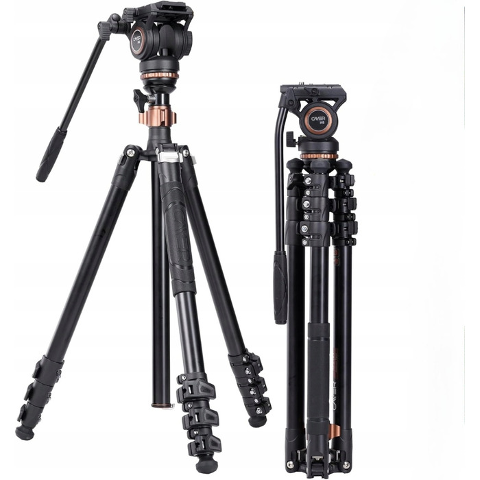Фотоштатив-трипод Cayer AF2451 з головкою H6 та платформою, легкий, для DSLR PRO