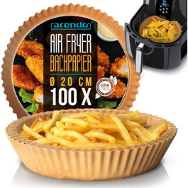 Арендо - Фритюрниця без олії XXL 5 літрів - Airfryer з цифровим дисплеєм, 1800W, 200°C, таймер, 7 програм, 3D циркуляція повітря, чорний