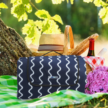 Relaxdays XXL Ковдра для пікніка 200x300 см Waves
