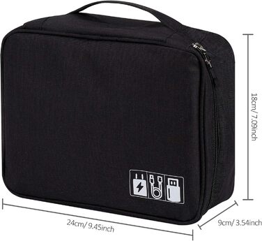 Водонепроникна органайзер-сумка для кабелів та аксесуарів QIMEI-SHOP | SD-картки, флешки, Power Bank, HDD
