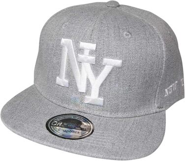 Кепка Snapback New York Нова модель, сіро-біла, обхват 52-58 см