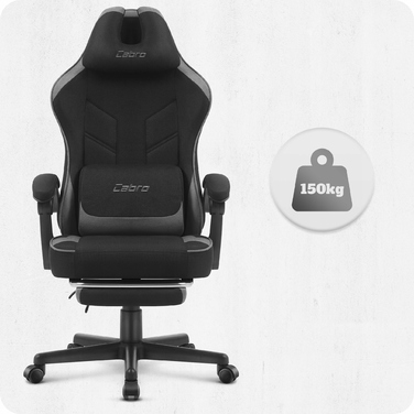 Ігрове крісло Cabro C504, чорно-сіре