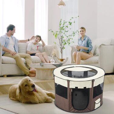 Складаний вольєр для цуценят, 70x70x40 см - вольєр для собак, для дому, водовідштовхуючий, Oxford