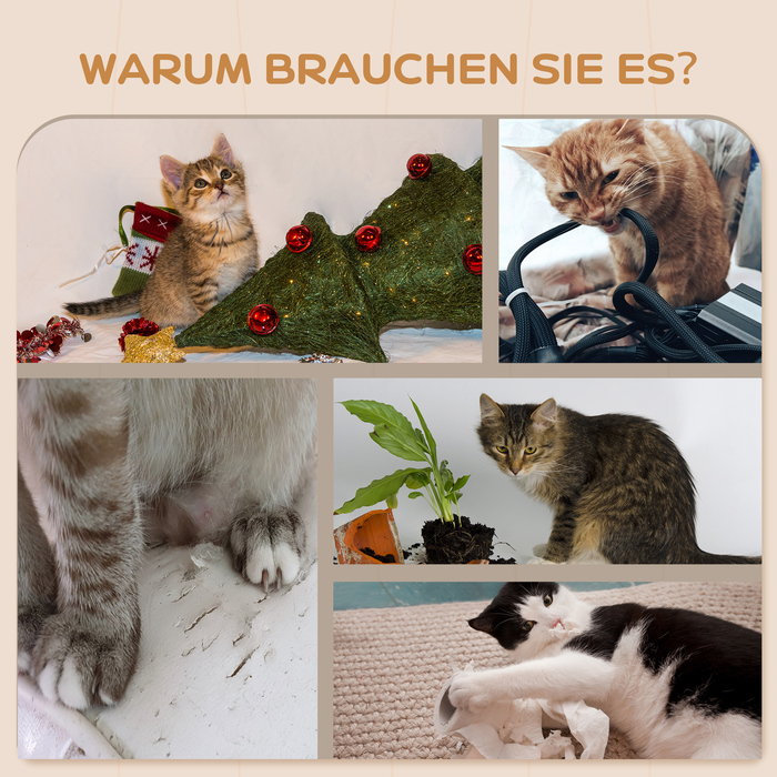 PawHut Комплект для котячого лазіння, 3 штуки, котячі меблі з когтеточкою, платформою, драбиною, когтеточка на стіну для котів до 5 кг, з натурального дерева (сосна) | Aosom