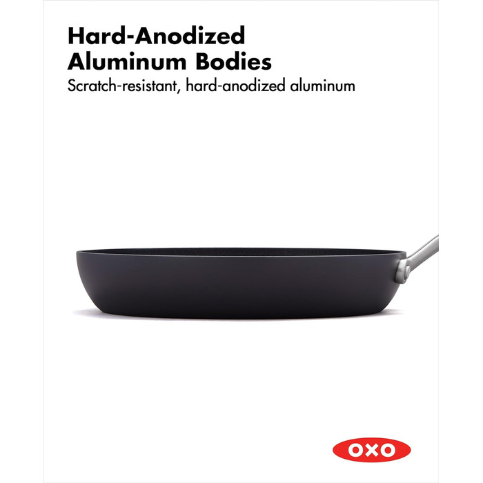 Набір кухонного посуду OXO Professionelles 5 предметів з керамічним покриттям, індукційний, з нержавіючої сталі, без PFAS, для професійного використання