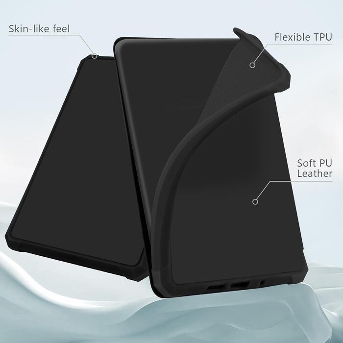 Чохол для Kindle Paperwhite 7' та Kindle Colorsoft Signature Edition (2024/2025), легкий, водонепроникний, з магнітною застібкою (чорний)