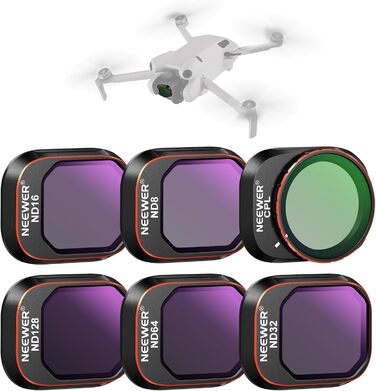 Набір фільтрів ND та CPL NEEWER для DJI Mini 4 Pro: 6 шт. (ND8, ND16, ND32, ND64, ND128, CPL)
