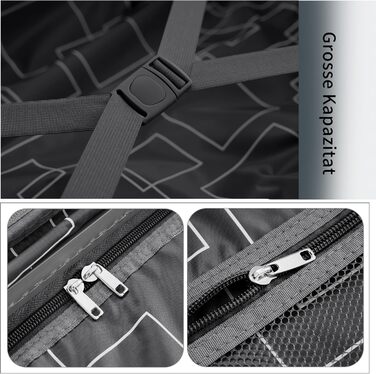 Набір валіз Merax TSA-Schloß 3 шт. (M-L-XL) з телескопічним ручками та 4 колесами, чорний. Валізи ручної поклажі, PP-матеріал, з TSA-замком.